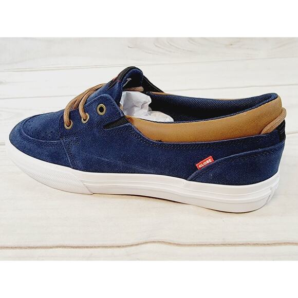 Globe Attic Mens Skate Shoe Navy Blue Leather Low Top Lace Up  sz 7.5 New READ - Picture 11 of 13
